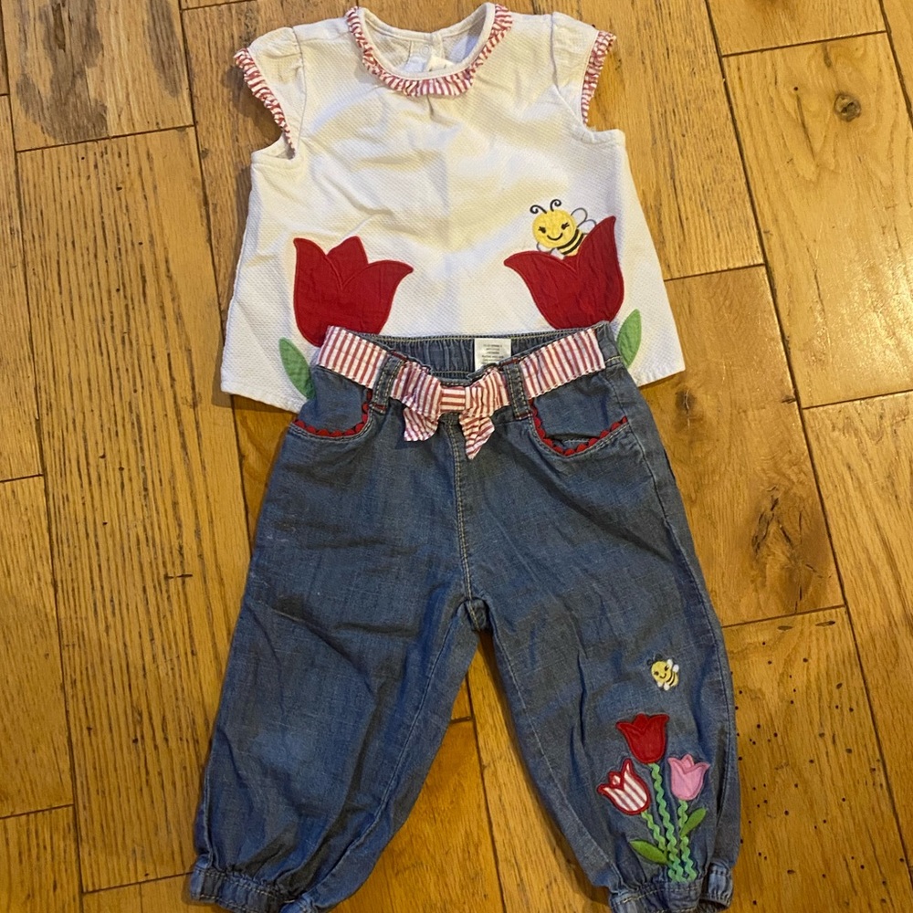 Gymboree Bumblebee and Tulip Outfit